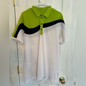 Galvin Green‎ Magnum Green White Navy Golf Polo Shirt Size XL